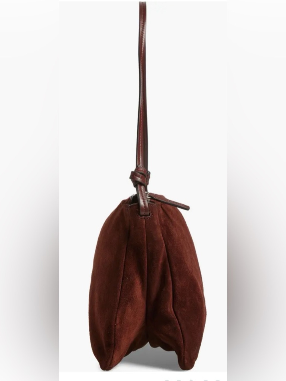 STAUD WALLY BROWN MAHAGONY SUEDE SHOULDER HANDBAG $425 - Picture 8 of 14